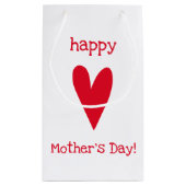 Petit Sac Cadeau Bonne fête des mères ! ! Coeur rouge (Dos)