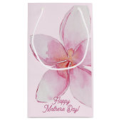 Petit Sac Cadeau Bonne fête des mères - Fleur d'aquarelle hawaïenne (Dos)