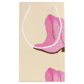 Petit Sac Cadeau Boots Cowboy Pink Country Texas Ranch (Dos)