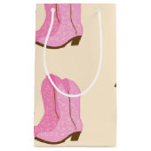 Petit Sac Cadeau Boots Cowboy Pink Country Texas Ranch (Devant)