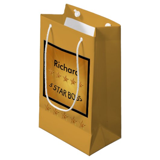 Petit Sac Cadeau Boss Day Five Star Boss Custom SGB (Devant Angle)