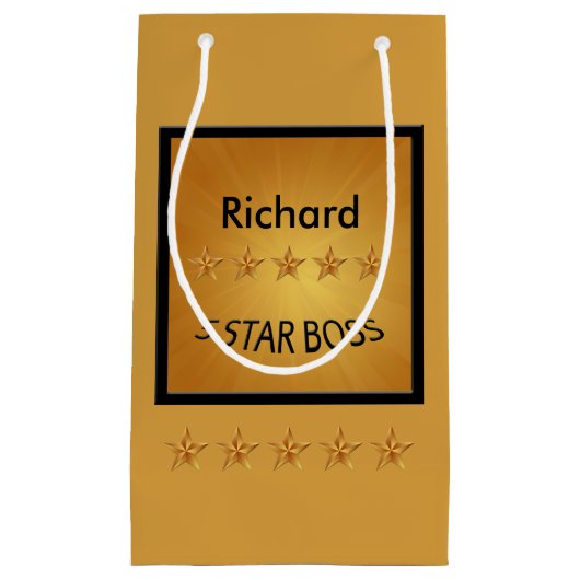 Petit Sac Cadeau Boss Day Five Star Boss Custom SGB (Devant)