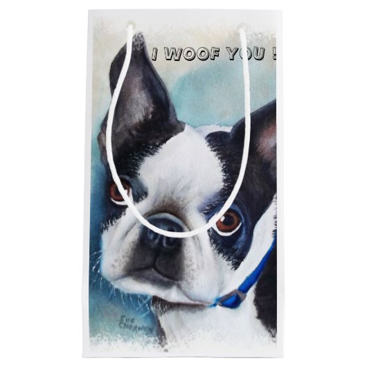 PETIT SAC CADEAU BOSTON TERRIER (Devant)