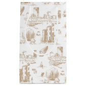 Petit Sac Cadeau Boston Toile Tan et blanc (Devant)