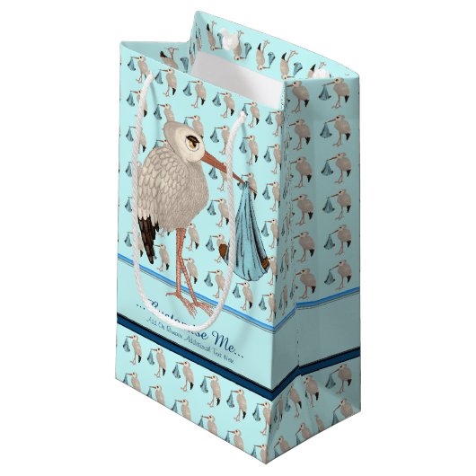 Petit Sac Cadeau Bouche classique (bleu) 2 (Devant Angle)