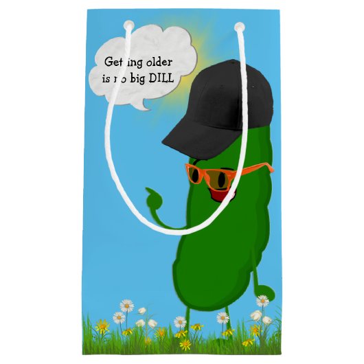 Petit Sac Cadeau Bouchon de lait d'anniversaire avec lunettes (Devant)