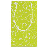 Petit Sac Cadeau Boucles Whimsical Modernes Lime Green (Devant)