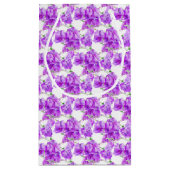 Petit Sac Cadeau Bougainvillea fleurs violet motif (Dos)