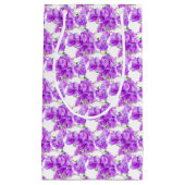Petit Sac Cadeau Bougainvillea fleurs violet motif (Devant)