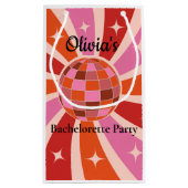 Petit Sac Cadeau Boule Disco Retro Personnalisée Bachelorette (Dos)
