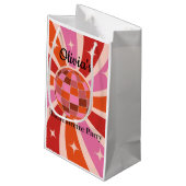 Petit Sac Cadeau Boule Disco Retro Personnalisée Bachelorette (Dos Angle)