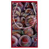 Petit Sac Cadeau Boules de Noël rouges (Dos)