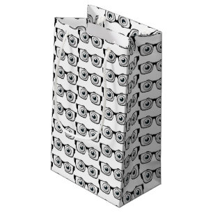 Petit Sac Cadeau Boules d'yeux avec lunettes à cadre noir