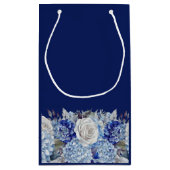 Petit Sac Cadeau Bouquet de fleurs bleu aquarelle-Mariage (Dos)