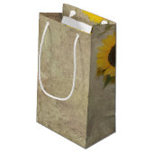 Petit Sac Cadeau Bouquet de tournesol (Dos Angle)