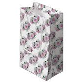 Petit Sac Cadeau Bouquet rose (Devant Angle)