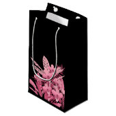 Petit Sac Cadeau Bouquet rose tropical (Devant Angle)