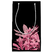 Petit Sac Cadeau Bouquet rose tropical (Devant)