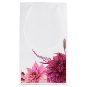 Petit Sac Cadeau Bourgogne et flou de l'action de grâces florales (Dos)