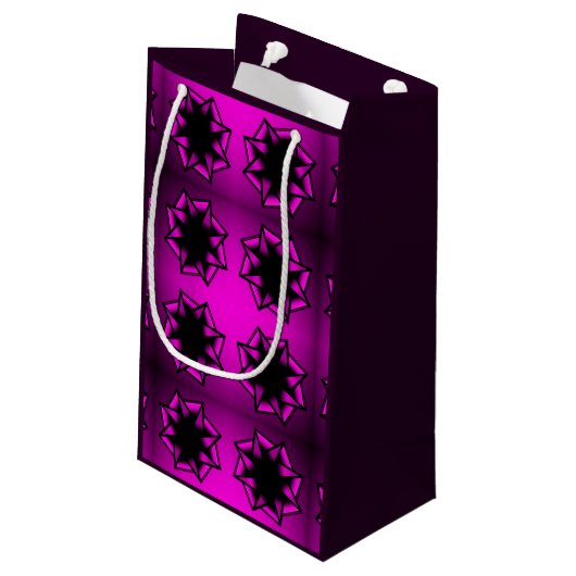 Petit Sac Cadeau Bow étoile rose chaud (Dos Angle)