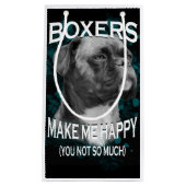 Petit Sac Cadeau Boxer Chien Amoureux des animaux Texte d'art (Devant)