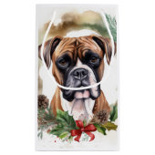Petit Sac Cadeau Boxer Christmas Wreath Festive Pup (Dos)
