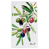 Petit Sac Cadeau Branche d'olive aquarelle (Dos)