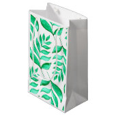 Petit Sac Cadeau Branches d'aquarelle simples - vert (Devant Angle)