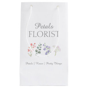 Petit Sac Cadeau Branding de Fleuriste de Boutique Moderne