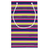 Petit Sac Cadeau Brayures rose, jaune et bleue (Dos)