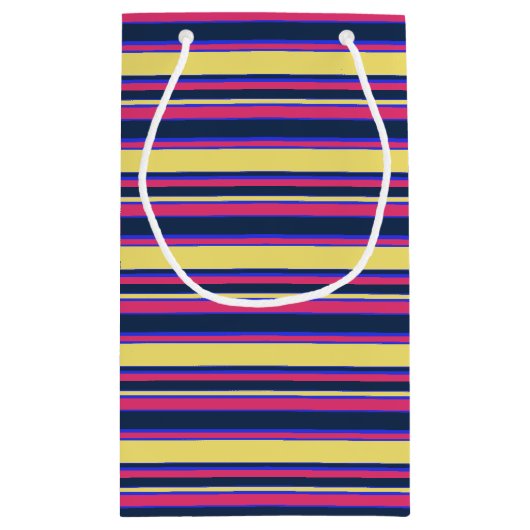Petit Sac Cadeau Brayures rose, jaune et bleue (Dos)