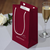 Petit Sac Cadeau Bridesmaid | Minimalist Script Burgundy