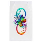 Petit Sac Cadeau Bright infinity with rainbow butterfly (Dos)