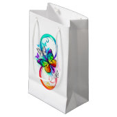 Petit Sac Cadeau Bright infinity with rainbow butterfly (Devant Angle)