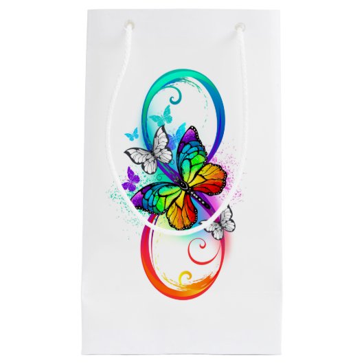 Petit Sac Cadeau Bright infinity with rainbow butterfly (Devant)
