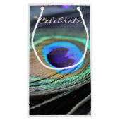 Petit Sac Cadeau Bright Peacock Feather Party Favoriser Custom Cade (Dos)