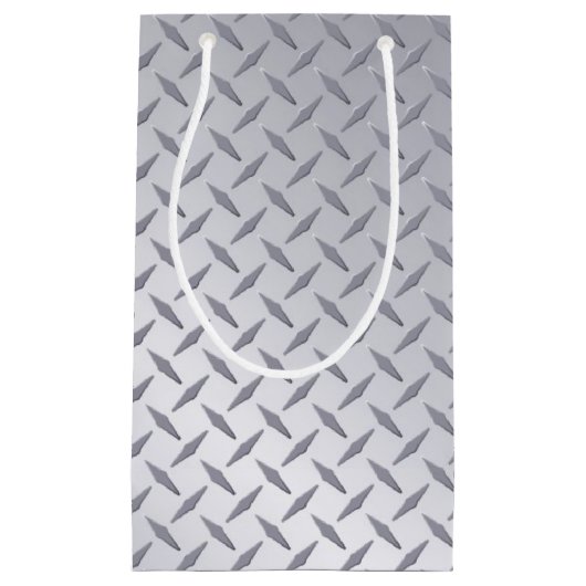 Petit Sac Cadeau Bright Steel Diamate Plate Look (Devant)