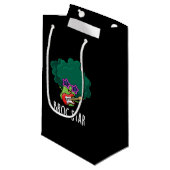 Petit Sac Cadeau Broc Star Funny Brocolli Rock Star Pun Dark BG (Devant Angle)