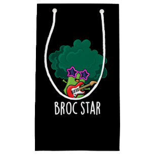 Petit Sac Cadeau Broc Star Funny Brocolli Rock Star Pun Dark BG