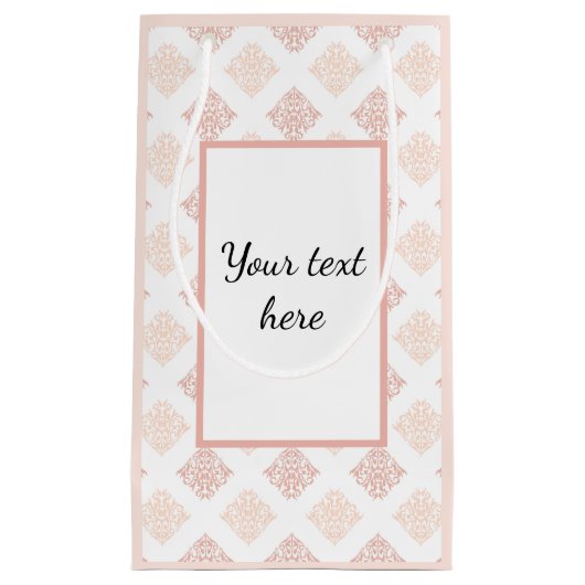 Petit Sac Cadeau Brouiller Damask Joli Personnalisé (Devant)