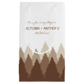 Petit Sac Cadeau Brown Forest Range Mariage (Devant)