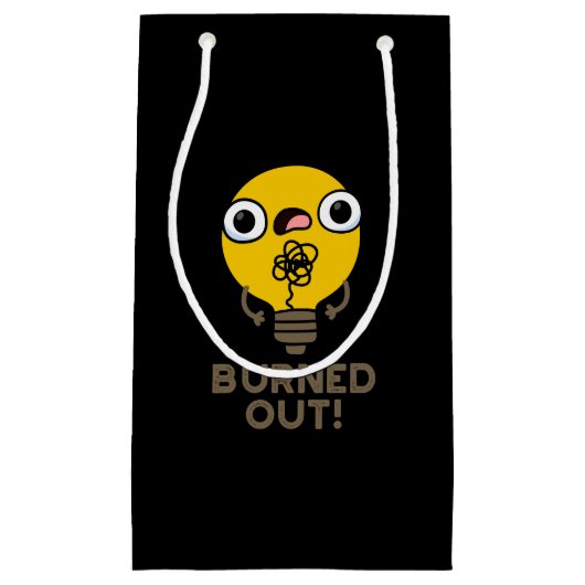 Petit Sac Cadeau Brûlé Funny Bulb Pun Dark BG (Devant)