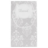 Petit Sac Cadeau Brunette Boy First Communion Damask (Dos)