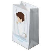 Petit Sac Cadeau Brunette First Communion Garçon Petit Cadeau (Devant Angle)