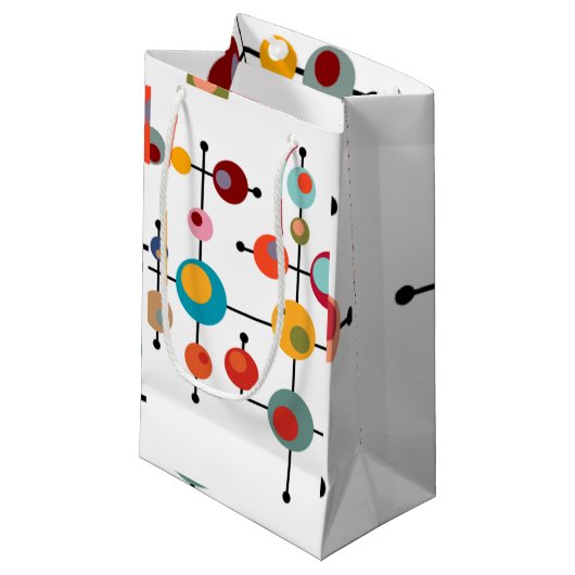 Petit Sac Cadeau Bubbles de Mid-Century (Devant Angle)