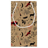 Petit Sac Cadeau Buffalo Adventures Black & Red Plaid/Kraft ID599 (Dos)