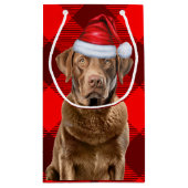 Petit Sac Cadeau Buffalo Plaid Chesapeake Bay Christmas Dog (Dos)
