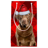 Petit Sac Cadeau Buffalo Plaid Chesapeake Bay Christmas Dog (Devant)