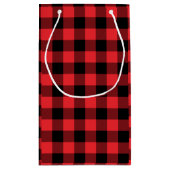 Petit Sac Cadeau Buffalo Plaid Red Black Check (Dos)