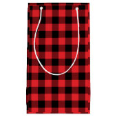 Petit Sac Cadeau Buffalo Plaid Red Black Check (Devant)